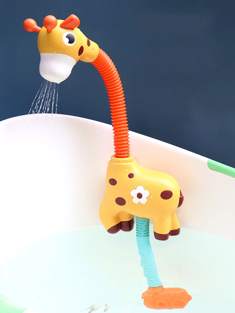 Children Bath Toy Electric Cartoon Giraffe Shower Baby Spray Bathtub Toys Educational Play Game Beach Toys